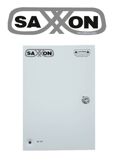 SAXXON SX10A18CH - Fuente de Poder Profesional 12 VCD / 10 Amperes / 18 Canales / 0.5 Amperes por Canal / Protección contra Sobrecargas / Led Indicador de Funcionamiento