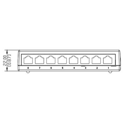 DAHUA PFS3008-8ET-L - Switch para Escritorio de 8 Puertos Fast Ethernet/ 10/100/ Diseño Compacto/ Capa 2/ switching 1.6 Gbps/ Velocidad de Reenvio de Paqutes 1.19 Mbps/