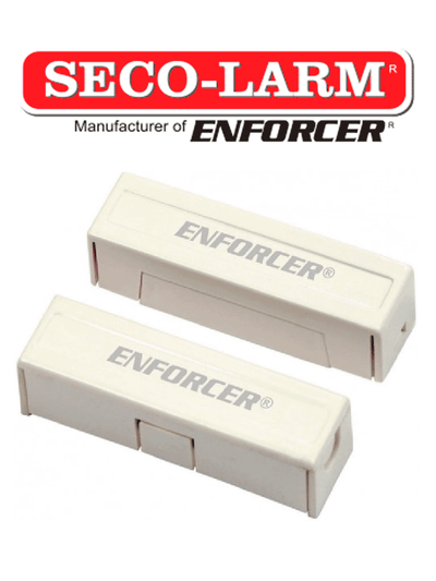 Seco-Larm SM433TQW - Contacto magnetico BLANCO de sobreponer 1-1/4" (31mm) Gap Compatible paneles DSC / RISCO / BOSCH