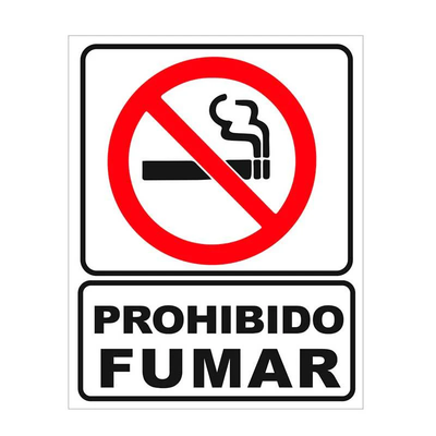 Cartel "Prohibido fumar" LICA