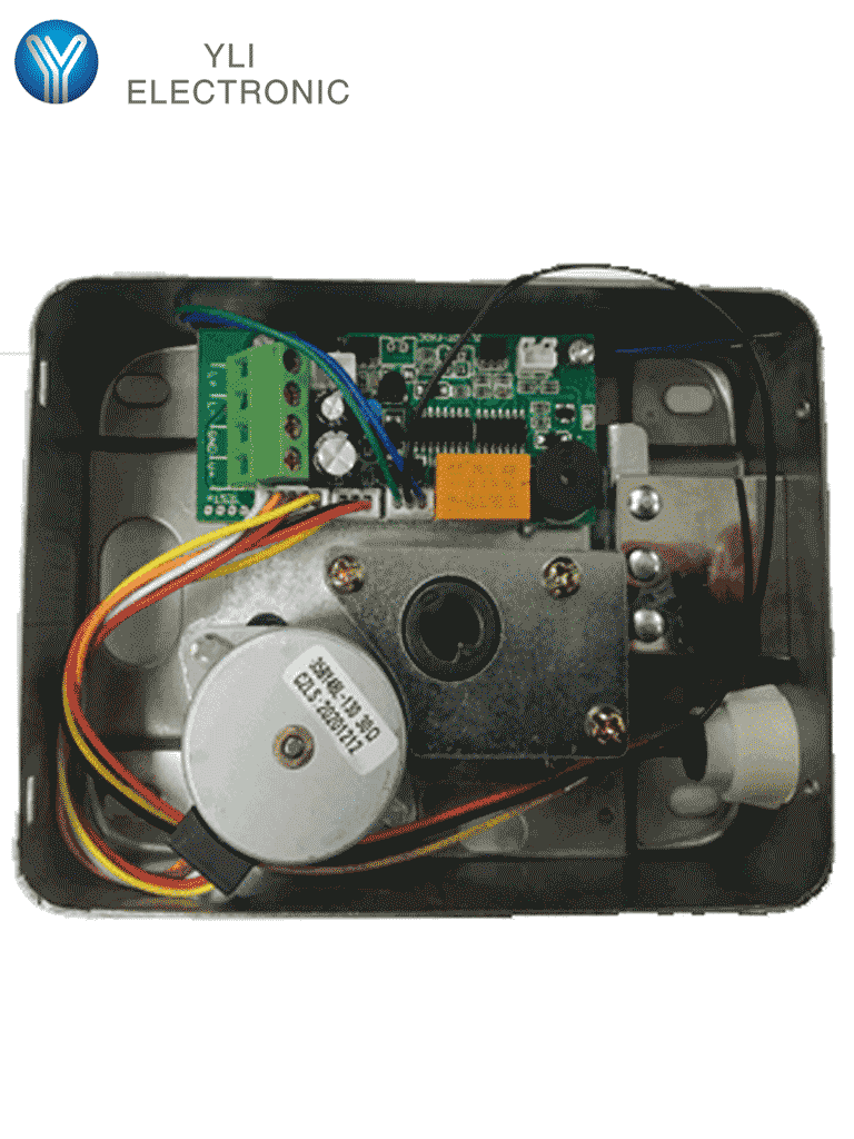 YLI ABK703BS - Cerradura inteligente anti impacto cuenta con juego de 3 llaves, sensor con luz LED de status o correcto cerrado, apertura con pulso voltaje de 12VDC