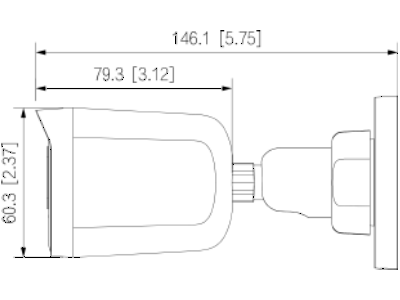 DAHUA HAC-B1A21N-U-0360B - Cámara Bullet de 2 Megapixeles/ 1080p/ Lente 3.6MM/ 80° de Apertura/ Visión Nocturna IR 30mts/ Resistencia IP67/ Compatible con CVI/TVI/AHD/CVBS/