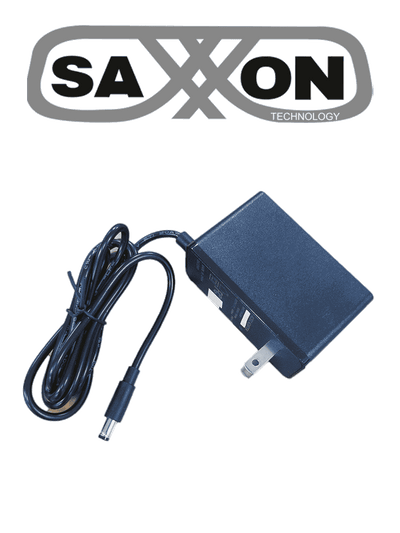 SAXXON KA18F1201500USH - Fuente de Poder Regulada / 12 Vcc 1.5 Amper / Conector Macho / Voltaje de Entrada: 100-240V / Ideal para Cámaras de CCTV, Controles de Acceso y Asistencia