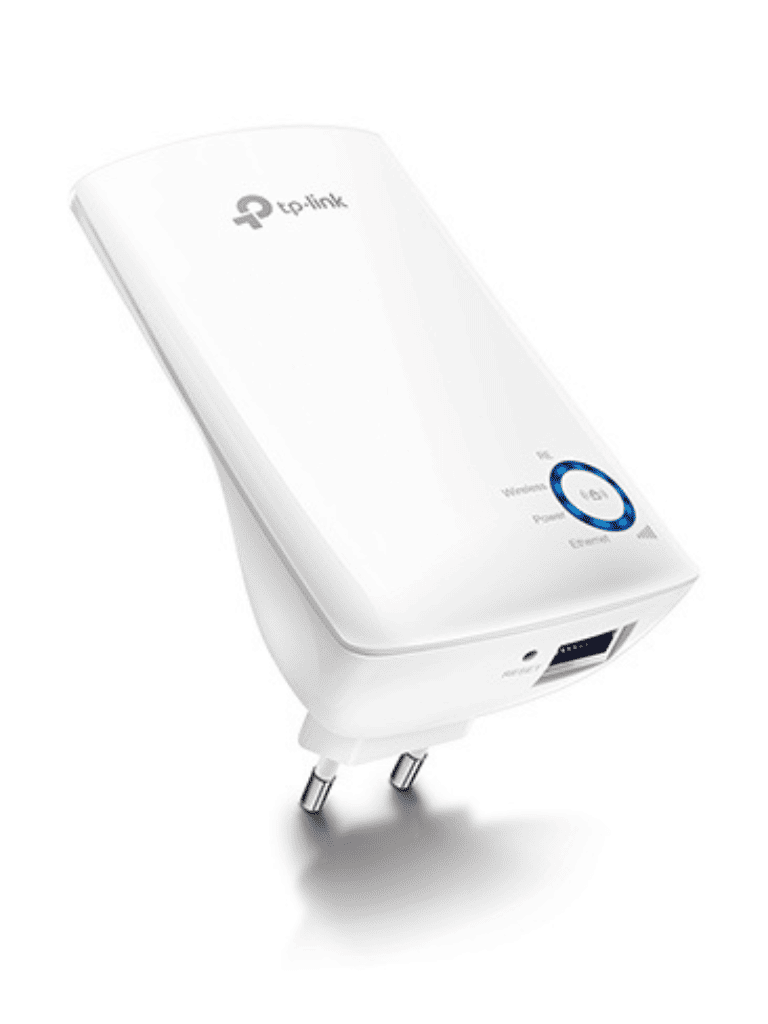 TP-LINK TL-WA850RE - Repetidor Inalambrico Universal de señal WiFi, Hasta 300Mbps en 2.4GHz, 2 antenas internas, 1 puerto RJ45, Modo Extensor de rango y Punto de acceso