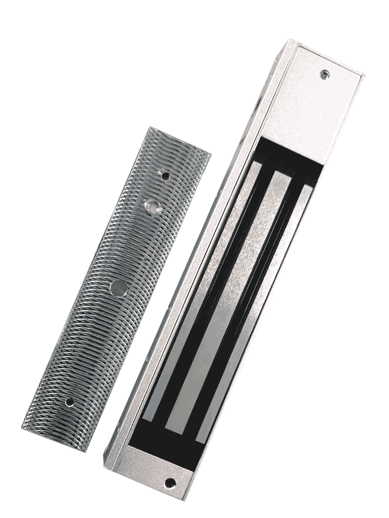 ZKTECO LM200LED - Contrachapa magnética con indicador LED de 200 Kg, alimentación a 12VDC para sistemas de control de acceso, compatible con puertas de madera, metal o vidrio