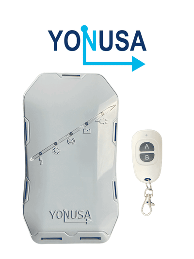 YONUSA HS - Energizador de nueva generación para solución de cerco eléctrico. Cubre 500 metros lineales o 100 metros en 5 lineas. Incluye control remoto (encendido/apagado) Compatible con modulo WiFi