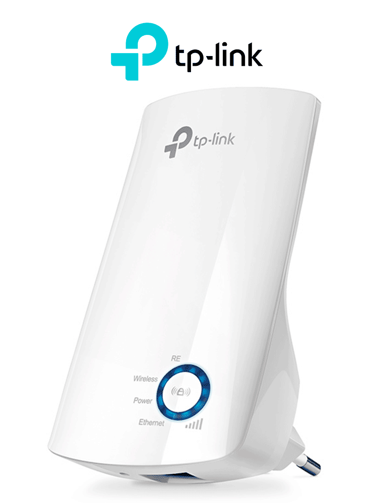 TP-LINK TL-WA850RE - Repetidor Inalambrico Universal de señal WiFi, Hasta 300Mbps en 2.4GHz, 2 antenas internas, 1 puerto RJ45, Modo Extensor de rango y Punto de acceso