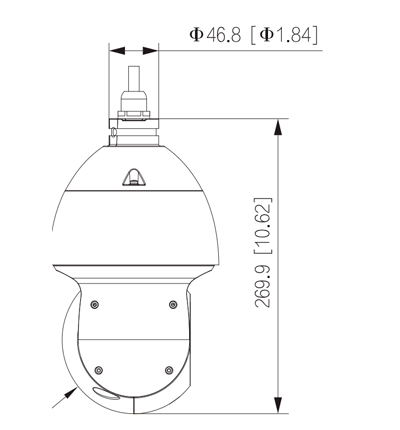 DAHUA DH-SD49225DB-HC - Cámara HDCVI PTZ de 2 Megapíxeles/ 25x de Zoom Óptico/ Starlight/ WDR Real de 120 dB/ IR de 100 Mts/ IP66/ E de Alarma/ 1 Canal de Audio/