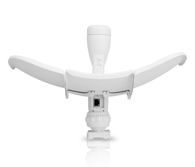 UBIQUITI LiteBeam M5 LBE-M5-23 - Radio (CPE) airMAX M5, operando en 5 GHz (5150 - 5875 MHz), con antena integrada de 23 dBi y potencia de transmisión de 25 dBm. Cuenta con 1 puerto Ethernet (10/100) y ofrece un rendimiento de hasta 100 Mbps