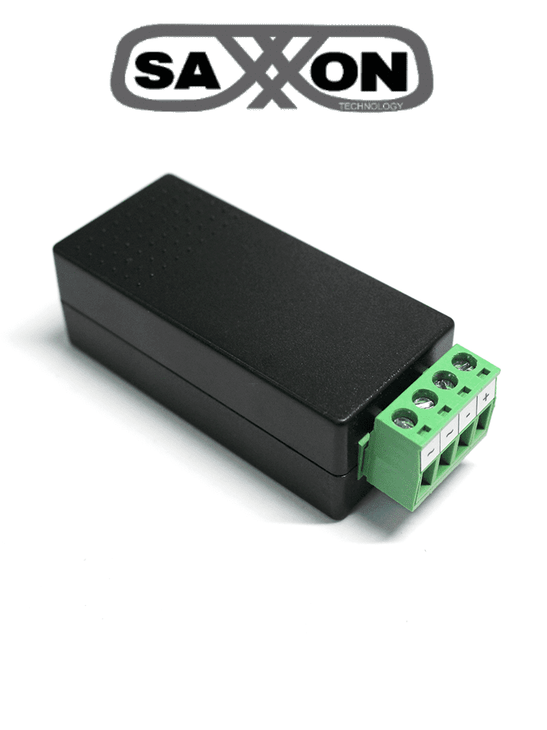 SAXXON PSU2412A2 - Convertidor de energia/ Corriente Alterna a Corriente Directa/ Voltaje de entrada 20V CA a 30V CA/ Voltaje de Salida 12V CD/ / 2 Ampere / Recomendable para alimentacion de camaras CCTV a larga distancia
