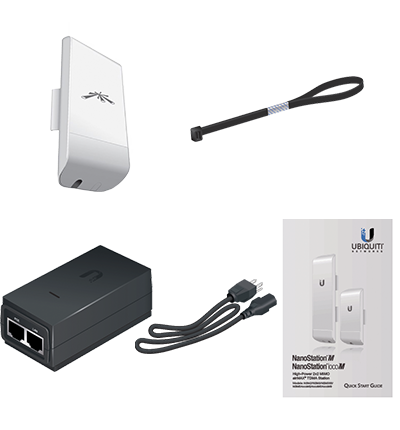 UBIQUITI NANOSTATION LOCOM5 - Radio Airmax 5.8GHz para exteriores con antena integrada tipo panel de 13 dBi, MIMO, potencia de 23 dBm y rendimiento de hasta 150 Mbps.