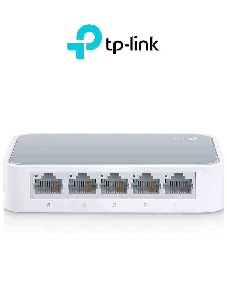 TP-LINK TL-SF1005D - Switch de Escritorio 5 puertos/ Puertos RJ45 Fast Ethernet/ Diseñado en Plastico/ Plug and Play