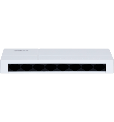 DAHUA PFS3008-8GT-L - Switch para Escritorio 8 Puertos/ Gigabit Ethernet/ 10/100/1000/ Diseño Compacto/ Capa 2/ switching 16 Gbps/ Velocidad de Reenvio de paquetes11.9 Mbps/ Blanco/