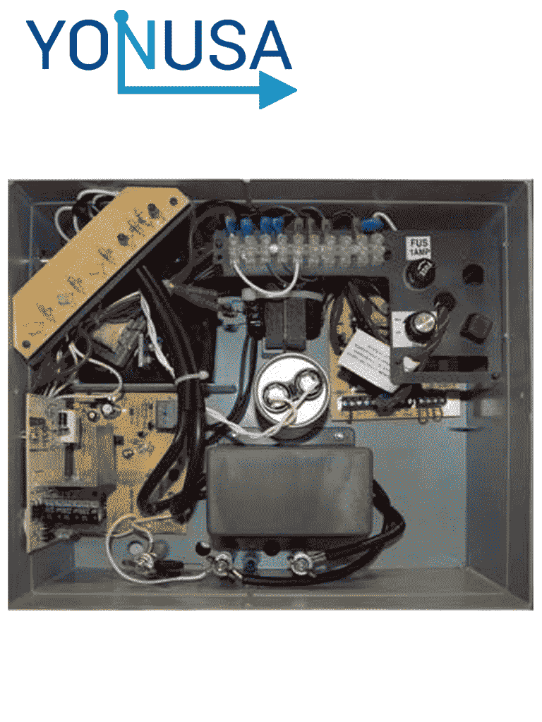 YONUSA EY10000127AF - Energizador alta frecuencia o anti plantas para cerco eléctrico, Incluye Interface con 2 zonas cableadas, salida de 10,000 V y hasta 10,000 metros lineales o 2,000 metros en 5 líneas, Soporta módulo WiFi