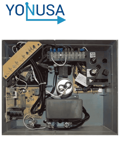 YONUSA EY10000127AF - Energizador alta frecuencia o anti plantas para cerco eléctrico, Incluye Interface con 2 zonas cableadas, salida de 10,000 V y hasta 10,000 metros lineales o 2,000 metros en 5 líneas, Soporta módulo WiFi