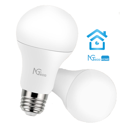 NGTECO NGL200 - Foco LED Inteligente WiFi de 9W, con color regulable y control remoto a través de app. Compatible con control por voz, Amazon Alexa y Google Assistant.