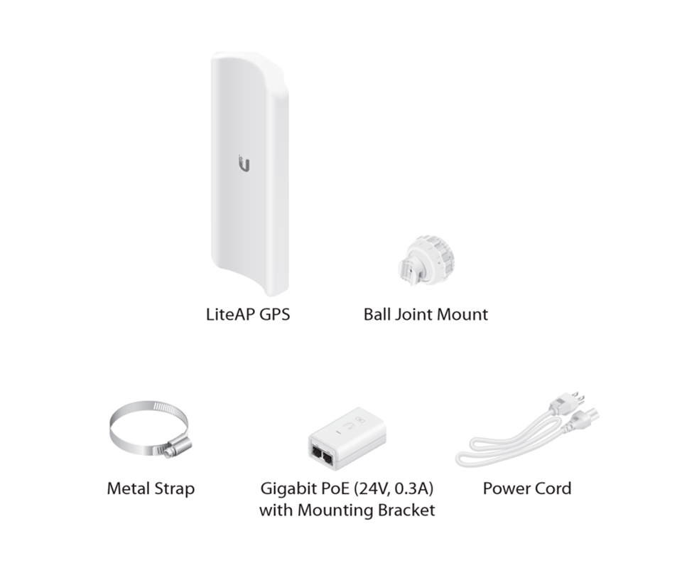 UBIQUITI LAP-GPS - Radio con antena integrada Airmax AC 5.8GHz de exterior, con antena sectorial de 17 dBi y 90 grados de apertura. Potencia de 25 dBm, rendimiento hasta 450 Mbps y sincronización GPS.