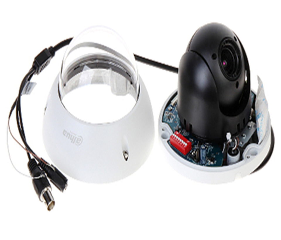 DAHUA SD22204IGCPAK - Camara mini PTZ de 2 MP HDCVI / 4X Zoom óptico con brazo de pared PFB203W incluido