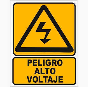 Cartel "Peligro alto voltaje" LICA