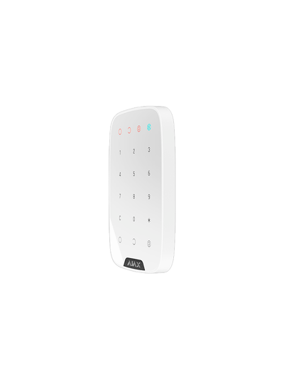 AJAX KeypadW - Teclado táctil inalámbrico con soporte de pared. Color Blanco