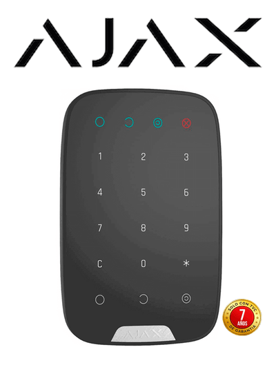 AJAX KeypadB - Teclado táctil inalámbrico con soporte de pared. Color Negro