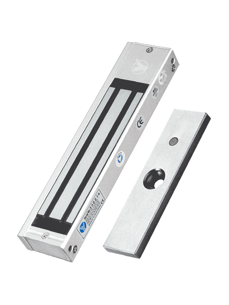 YLI YM180NLED Cerradura Magnética con indicador led para Control de Acceso / Fuerza de Sujeción 180 Kg o 350 LB / Compatible con Soporte YLI MBK180NLC y MBK180NZL / Para puerta de madera, vidrio o metal