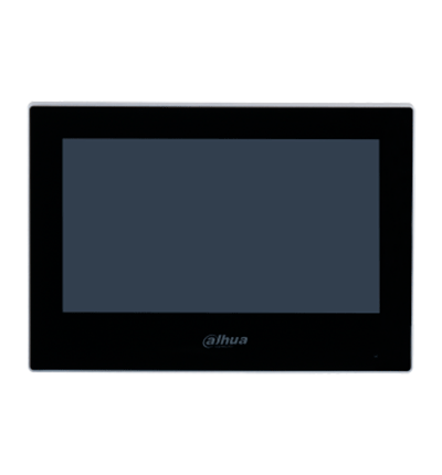 DAHUA VTH2621G-P - Monitor IP Touch de 7 Pulgadas/ Serie Lite/ Negro/ Poe Estándar/ 6&1 E&S de Alarmas/ Uso Interior/ Modo No Molestar/ H.265/ Soporta Hasta 4 Frentes de Calle y 4 Monitores Adicionales/