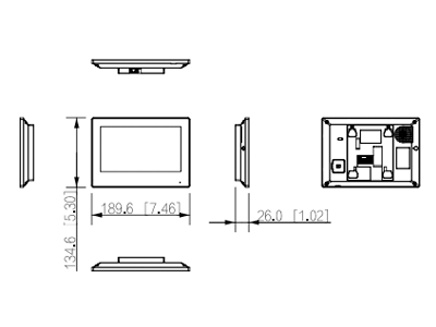 DAHUA VTH2621G-P - Monitor IP Touch de 7 Pulgadas/ Serie Lite/ Negro/ Poe Estándar/ 6&1 E&S de Alarmas/ Uso Interior/ Modo No Molestar/ H.265/ Soporta Hasta 4 Frentes de Calle y 4 Monitores Adicionales/