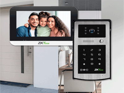 ZKTECO VK07B53LKit- Kit de Videoportero IP/ Monitor Color de 7 Pulgadas/ Frente de Calle IP55/ Cámara 1080P / PoE/ Apertura con Tarjeta Mifare y Contraseña / Excelente Visión Nocturna